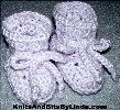 Lilac newborn baby booties